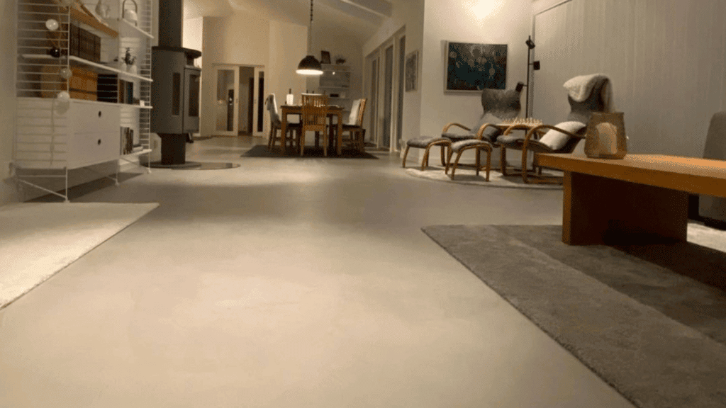 Mellangrått microcement golv